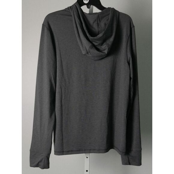 MOTION Men's  Gray Athletic Pullover Hoodie Lightweight Long Sleeve Activewear S - Picture 3 of 7